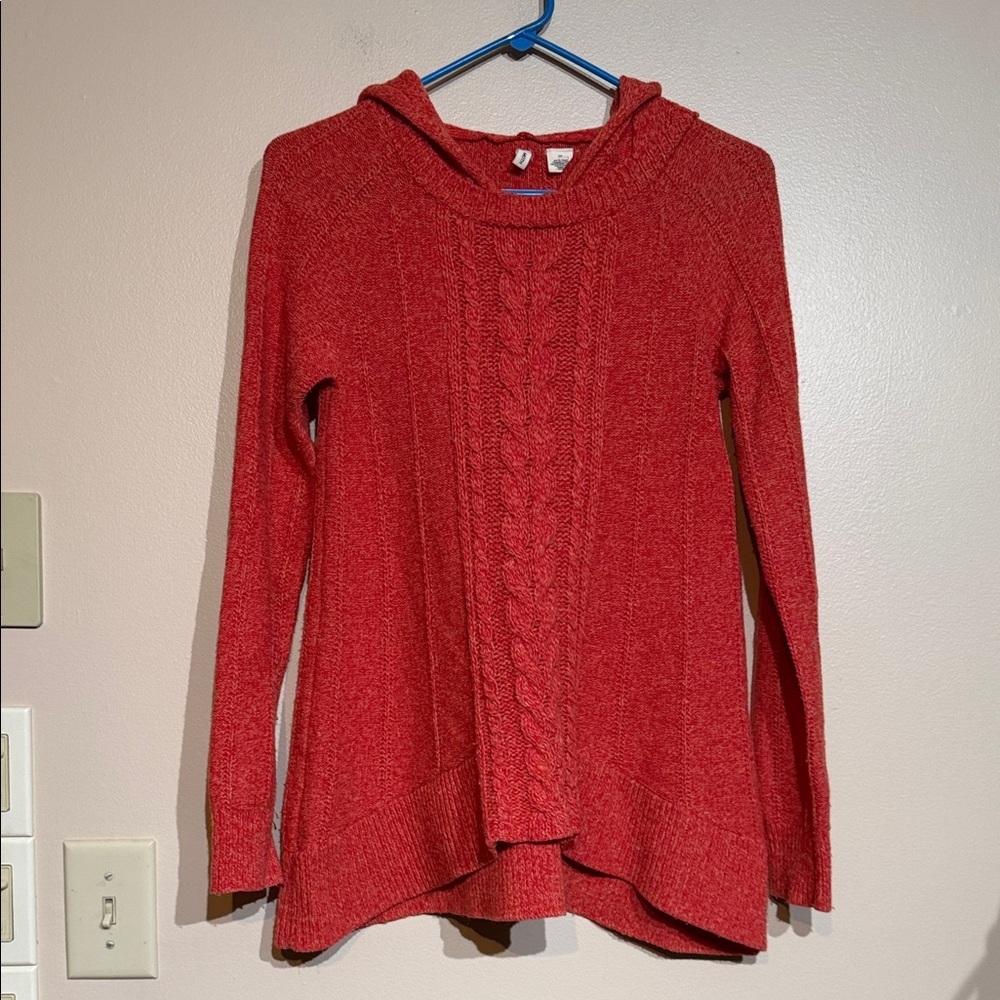 Moth Coral Knit Sweater hoody hoodie wool blend